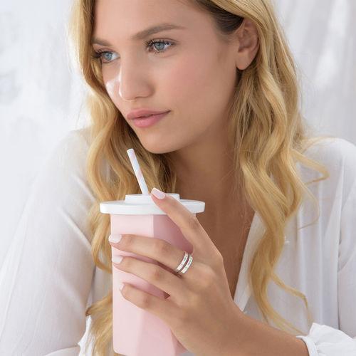 Stylish PURE LOVE Silver Ring with 2 names
