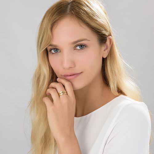 Stylish PURE LOVE Gold Plated Ring with 2 names