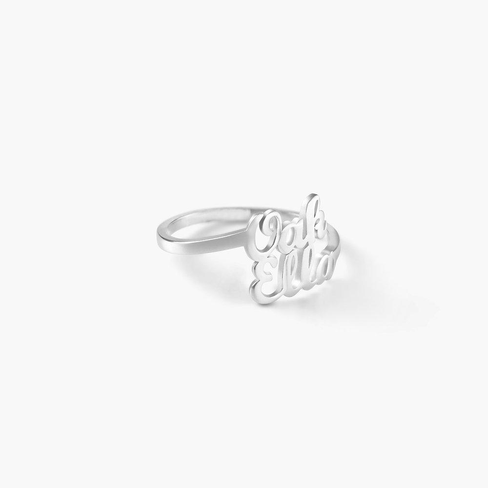 My Crush Ring Two Names Silver