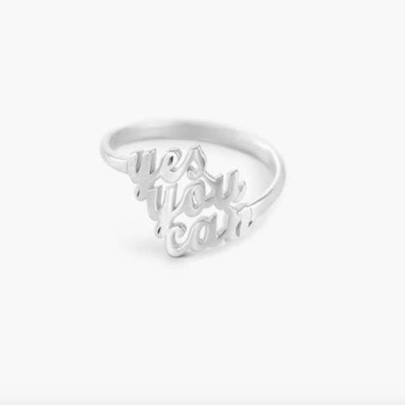 My Crush Ring Three Names Silver