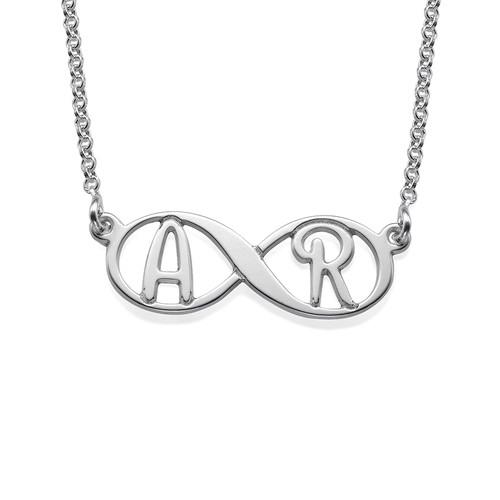 Forever Love Initials Necklace in Silver