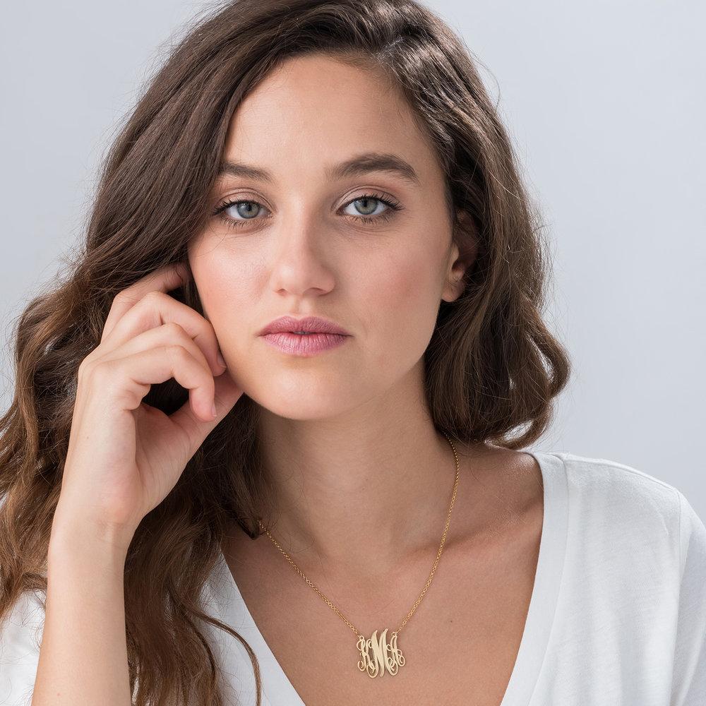 Monogram Necklace in Gold Plating