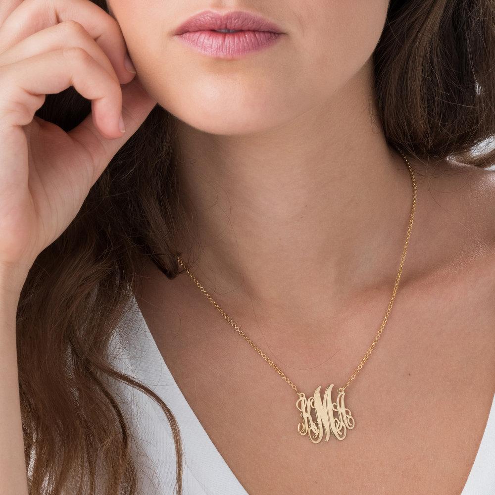 Monogram Necklace in Gold Plating