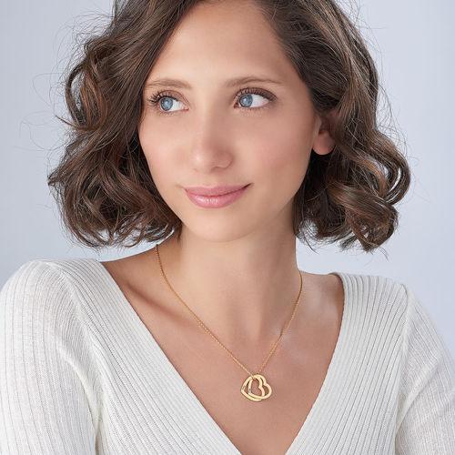 Connected Hearts Necklace Gold Plated